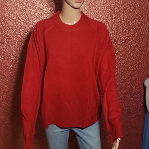 karen scott red sweater with back zipper